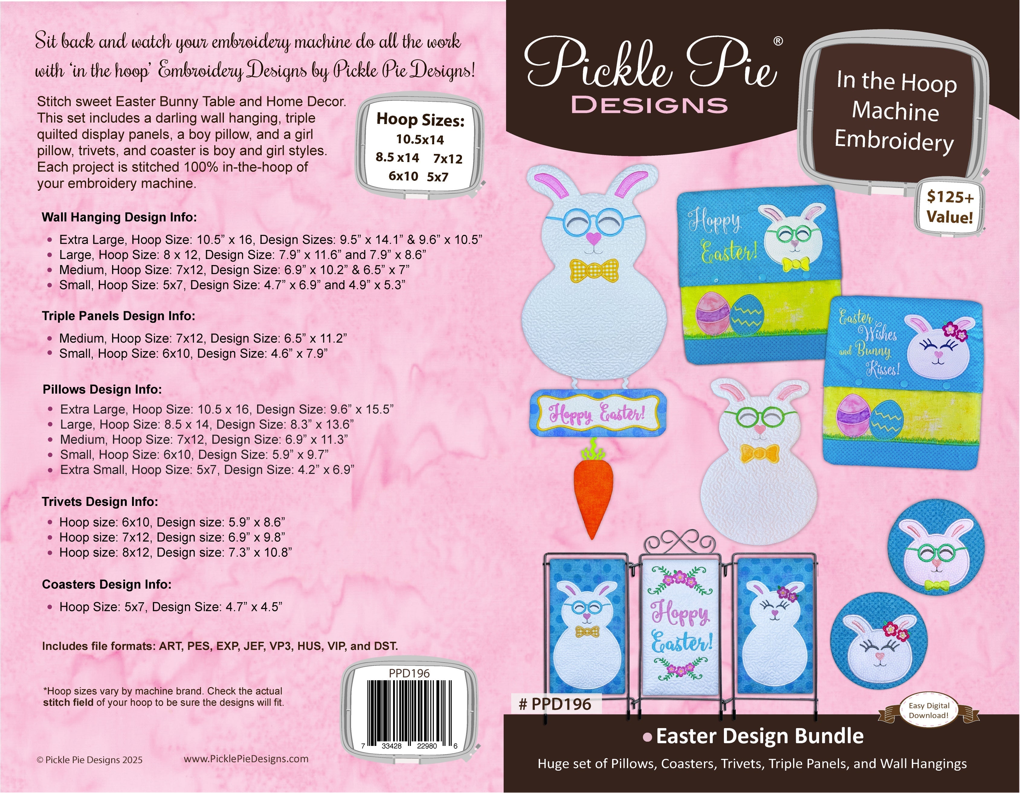 Easter Design Bundle In the Hoop Machine Embroidery Designs