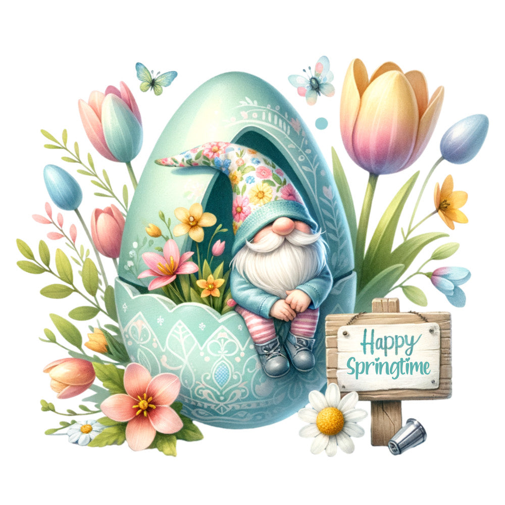 Easter Egg Gnome Fabric Panel 1