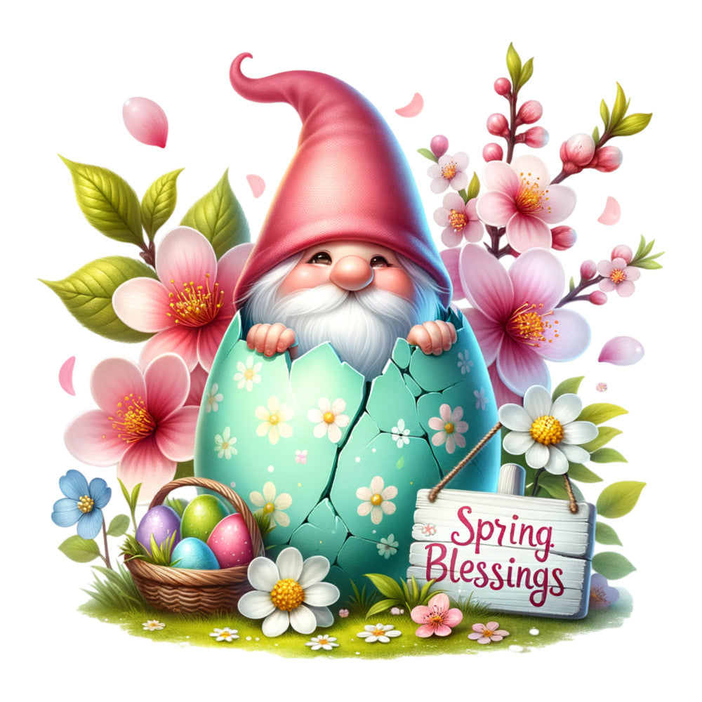 Easter Egg Gnome Fabric Panel 4