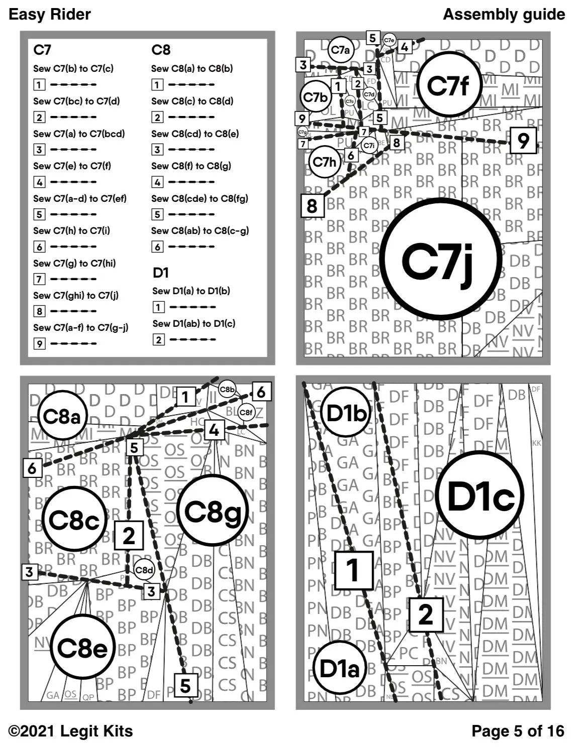Easy Rider Pattern Legit Kits