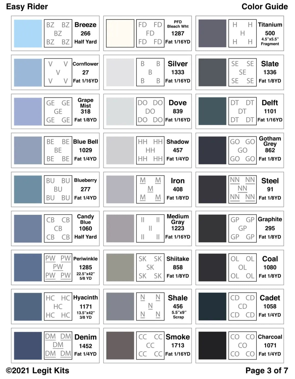 Easy Rider Pattern Legit Kits