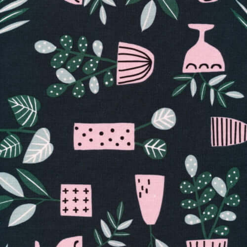 Cloud9 Easy Weekend sprouts organic cotton canvas by the yard