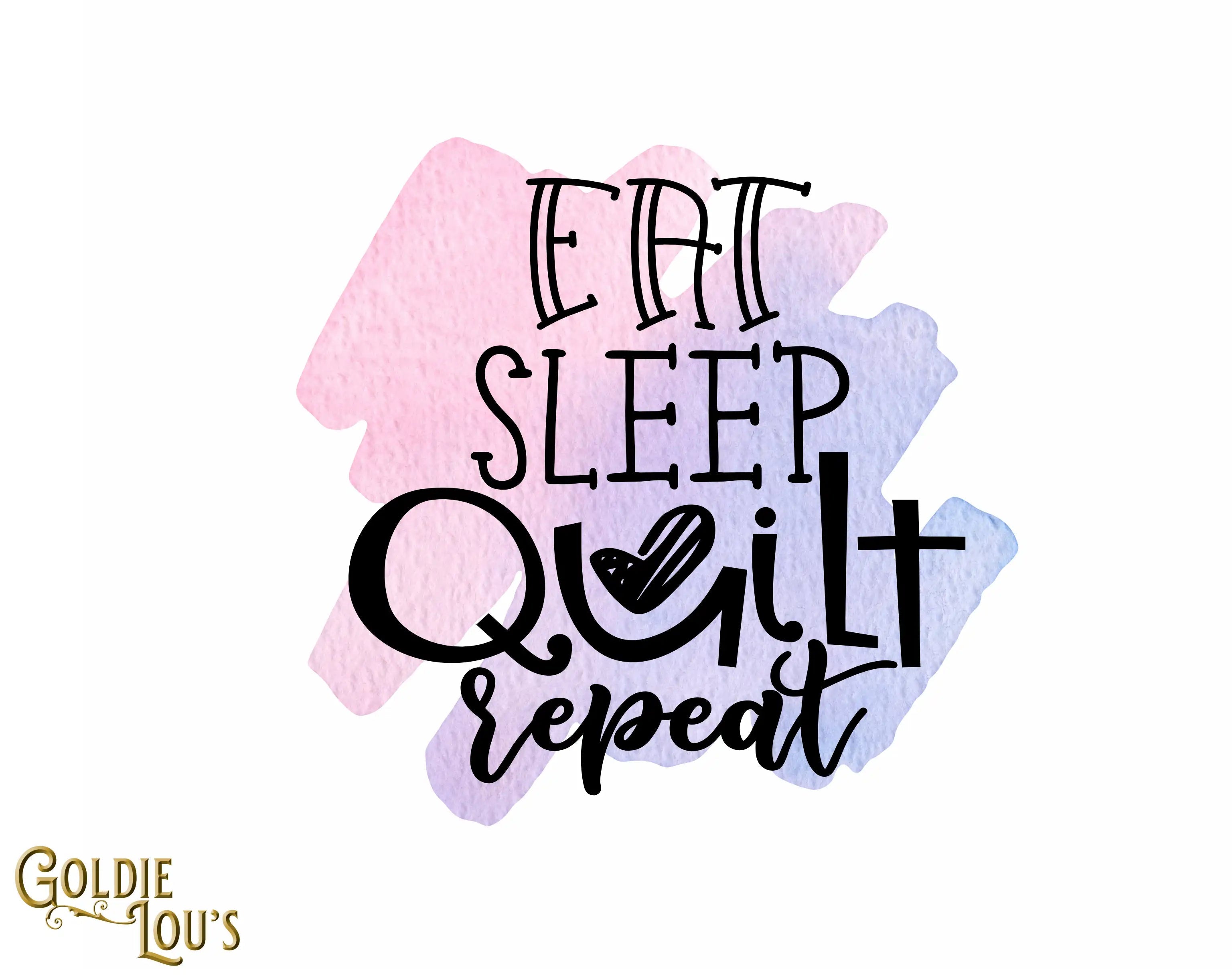 Eat Sleep Quilt Skinny Tumbler