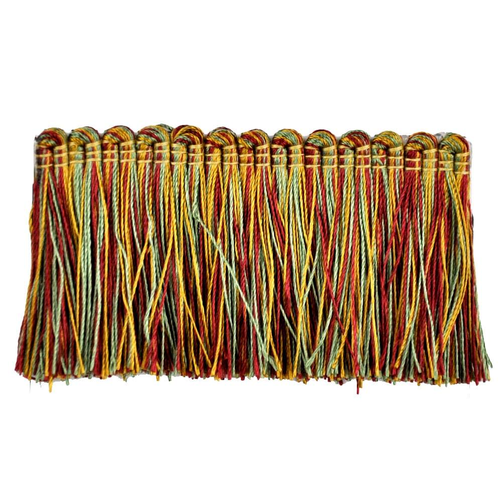 Elegance Collection - 2" Brush Fringe (25 Yard Roll) - BF-1480-17/14 Wine and Gold