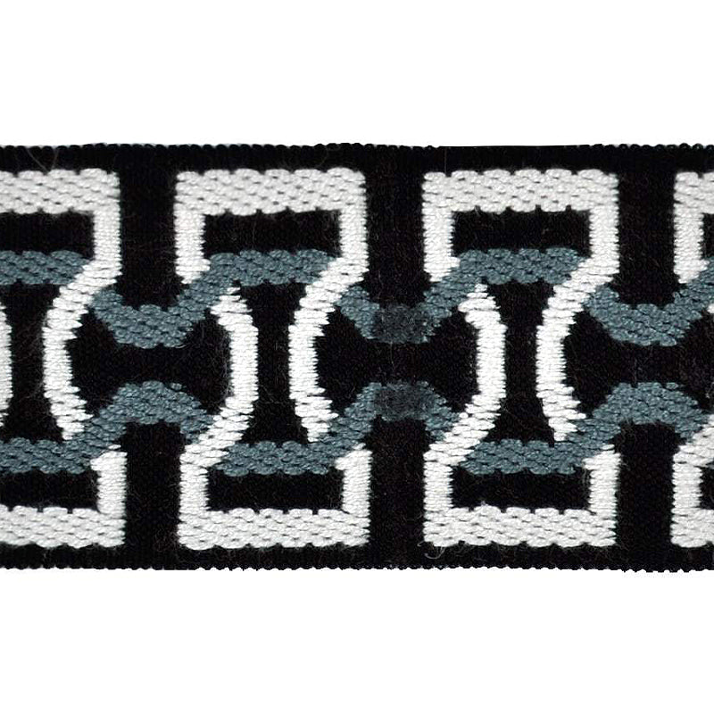 Elegance Collection - 2" width Braid (25 Yard Roll) - BR-7090-02/49 Black and Gunmetal