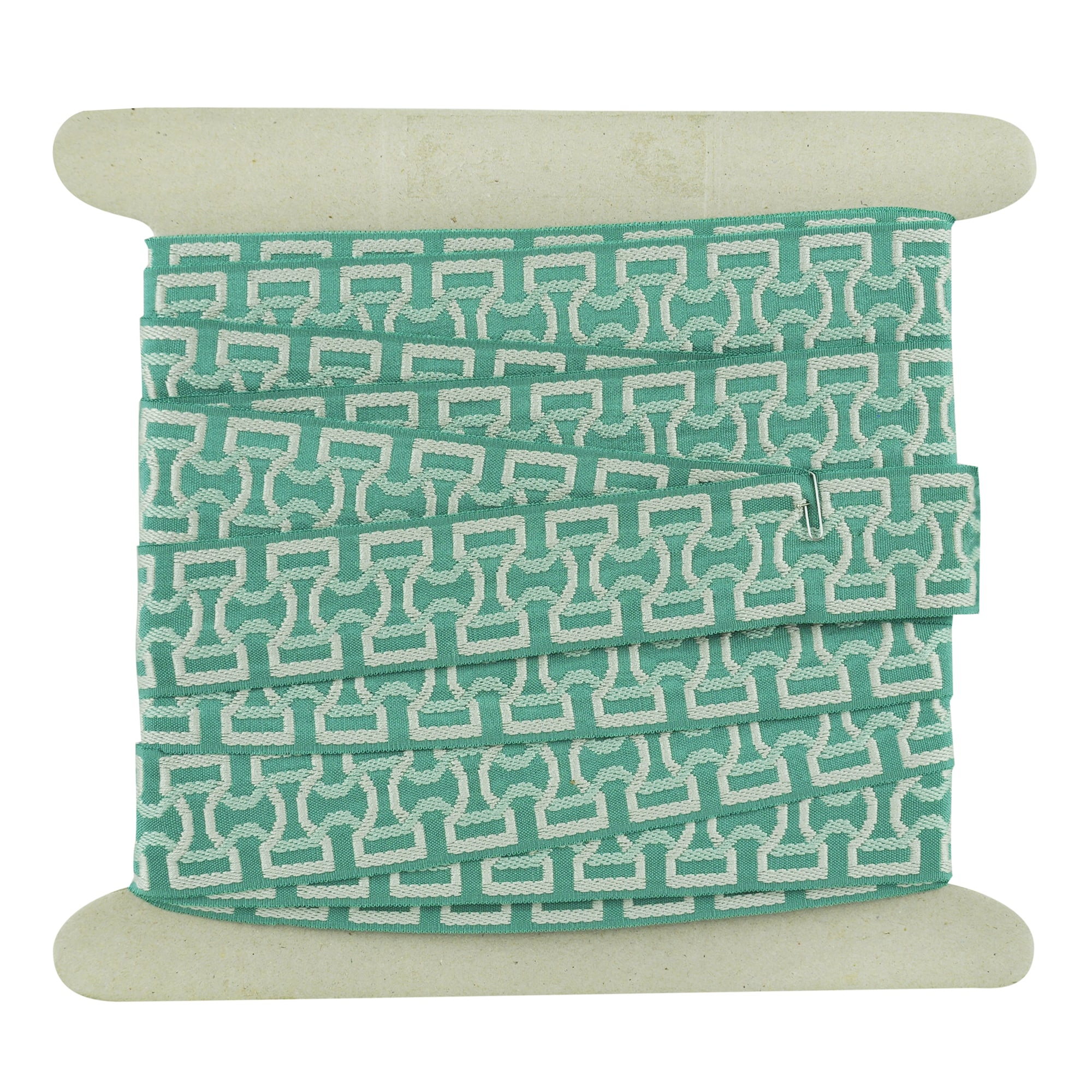 Elegance Collection - 2" width Braid (25 Yard Roll) - BR-7090-13/33 Turquoise and Mint