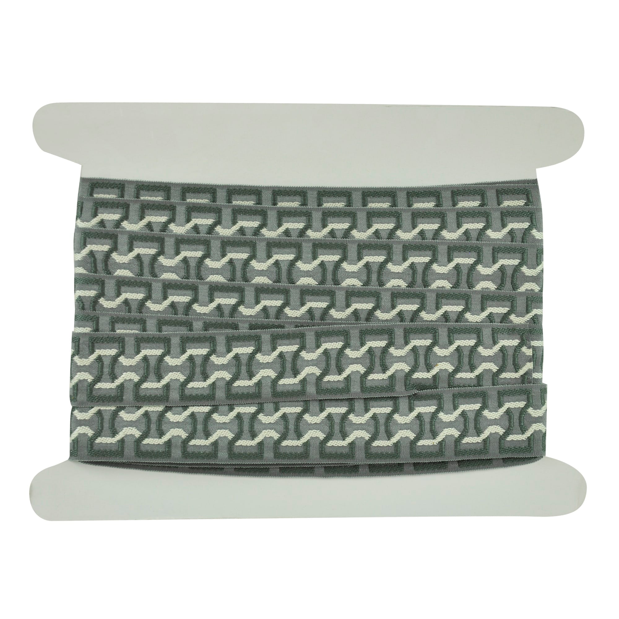 Elegance Collection - 2" width Braid (25 Yard Roll) - BR-7090-49/11 Grey and Gunmetal