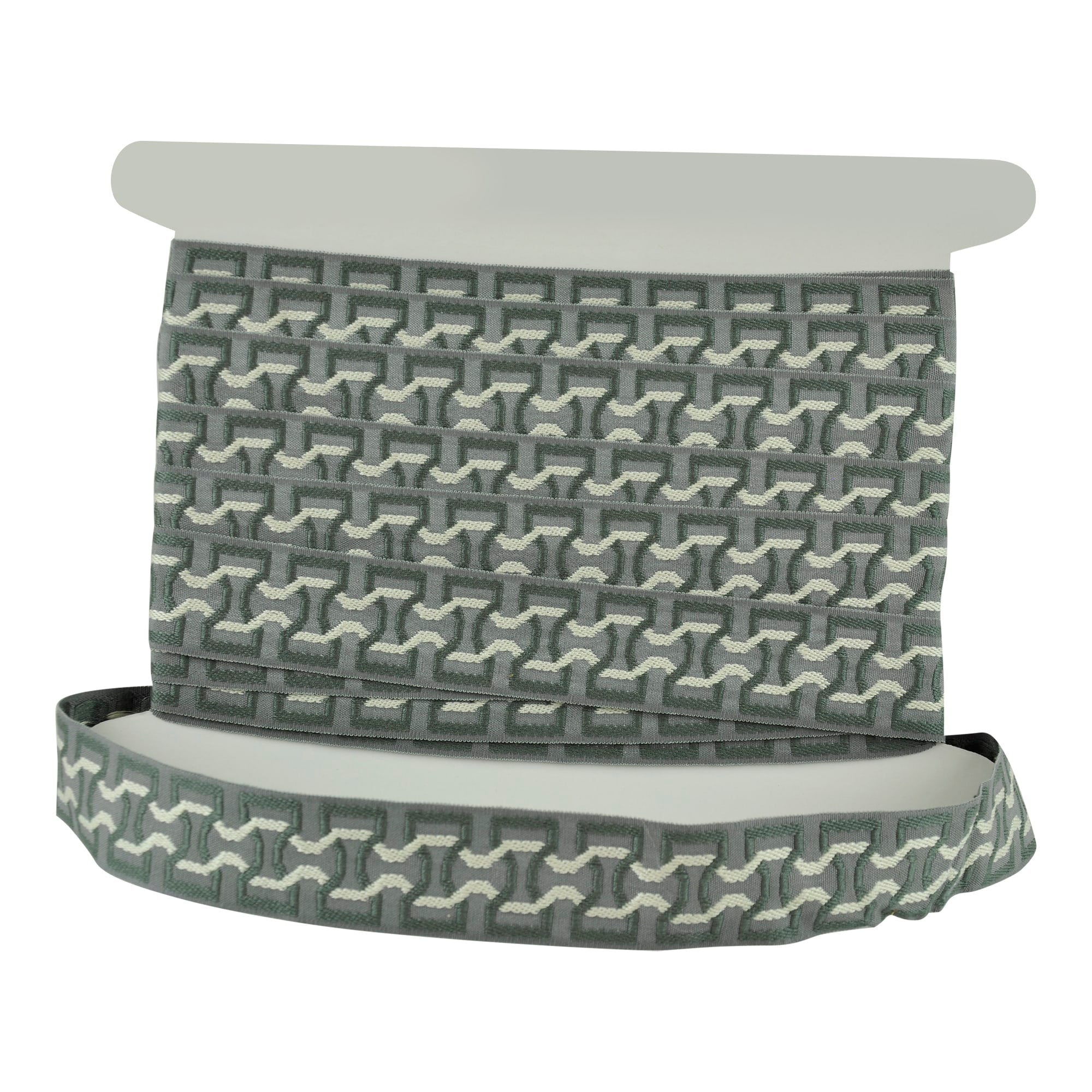 Elegance Collection - 2" width Braid (25 Yard Roll) - BR-7090-49/11 Grey and Gunmetal