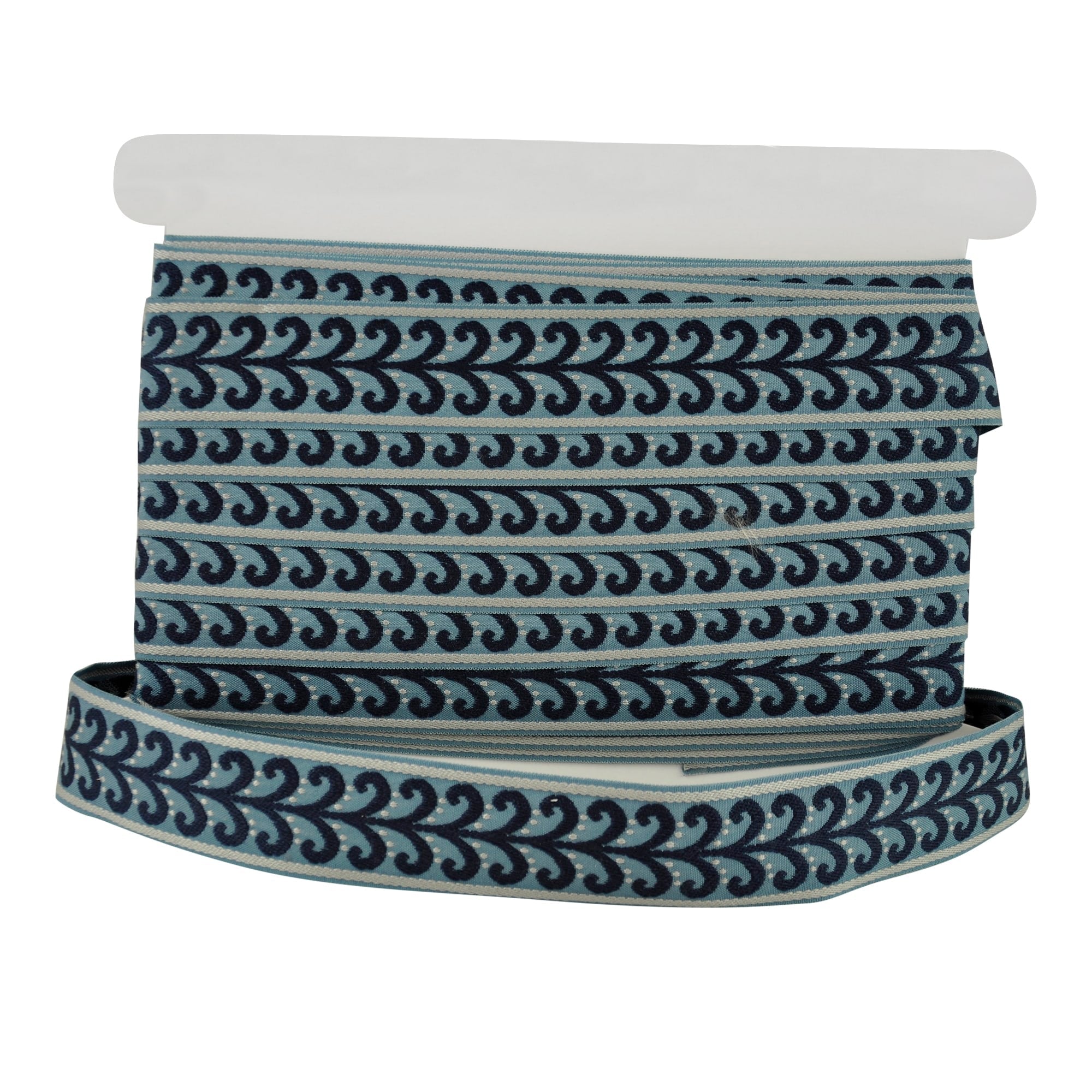 Elegance Collection - 2" width Braid (25 Yard Roll) - BR-7091-05/03 Navy and Light Blue