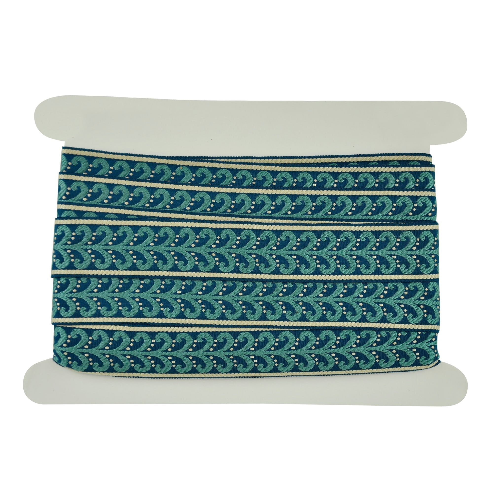 Elegance Collection - 2" width Braid (25 Yard Roll) - BR-7091-23/33 Royal Blue and Turquoise