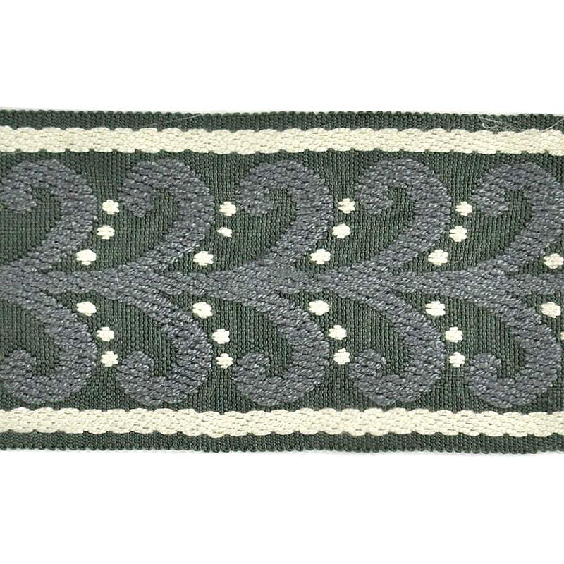 Elegance Collection - 2" width Braid (25 Yard Roll) - BR-7091-49/11 Grey and Gunmetal