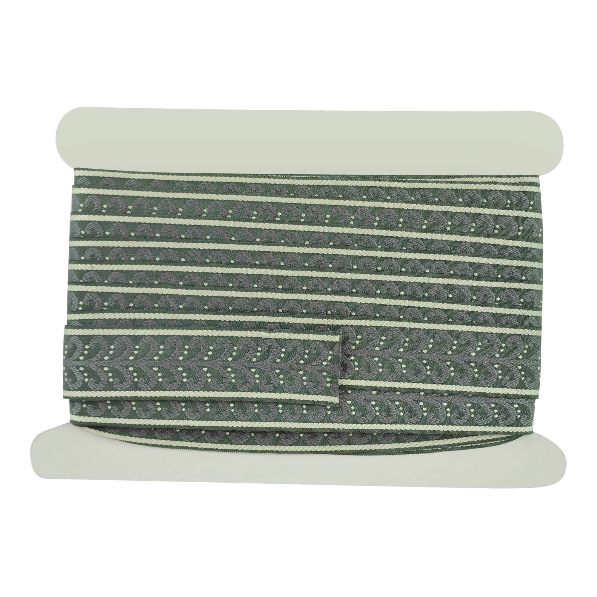 Elegance Collection - 2" width Braid (25 Yard Roll) - BR-7091-49/11 Grey and Gunmetal