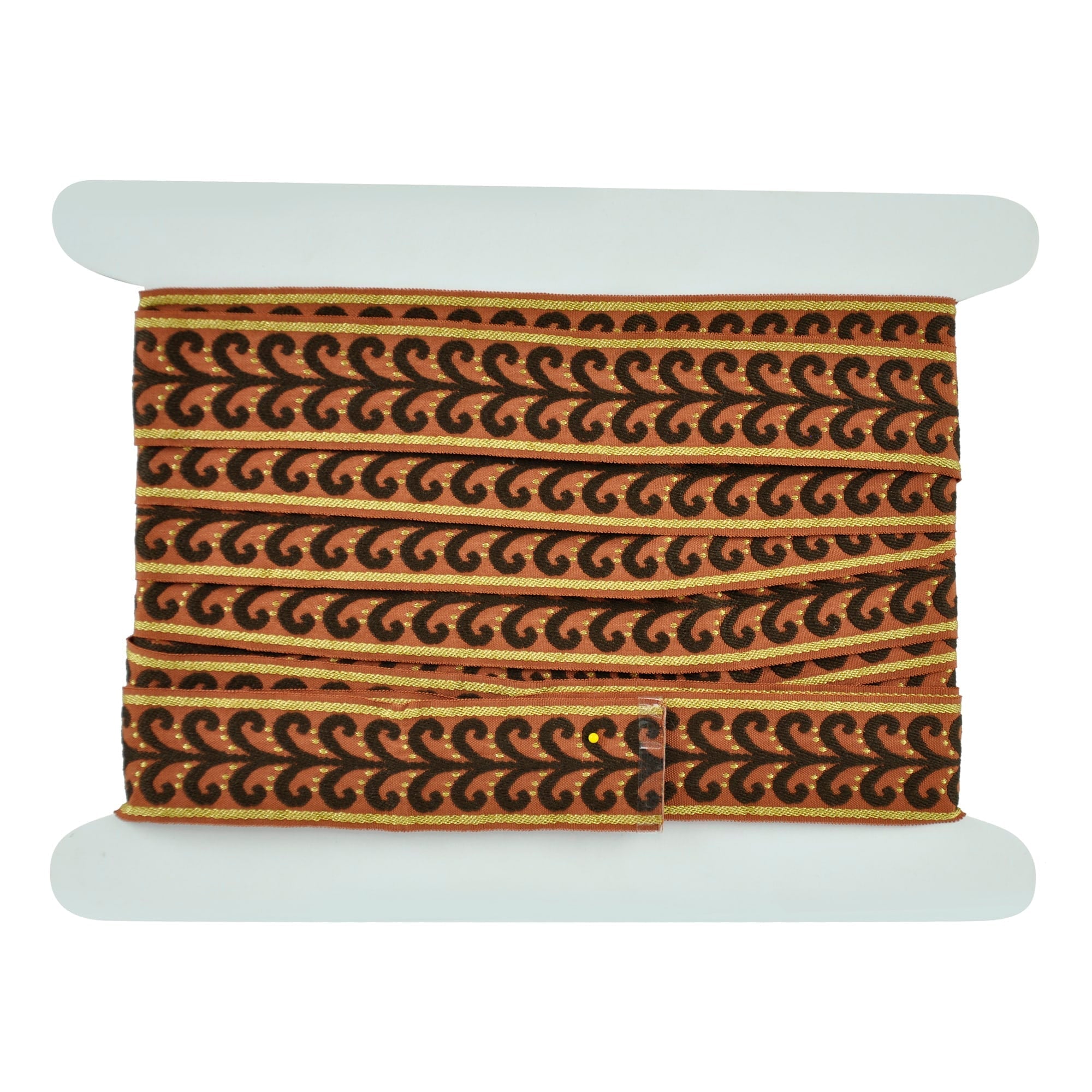 Elegance Collection - 2" width Braid (25 Yard Roll) - BR-7091-66/10 Rust and Brown