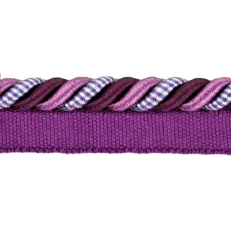 Elegance Collection - 3/8" CORD WITH LIP (50 Yard Roll) - BC-1023-12/26 Lilac and Purple