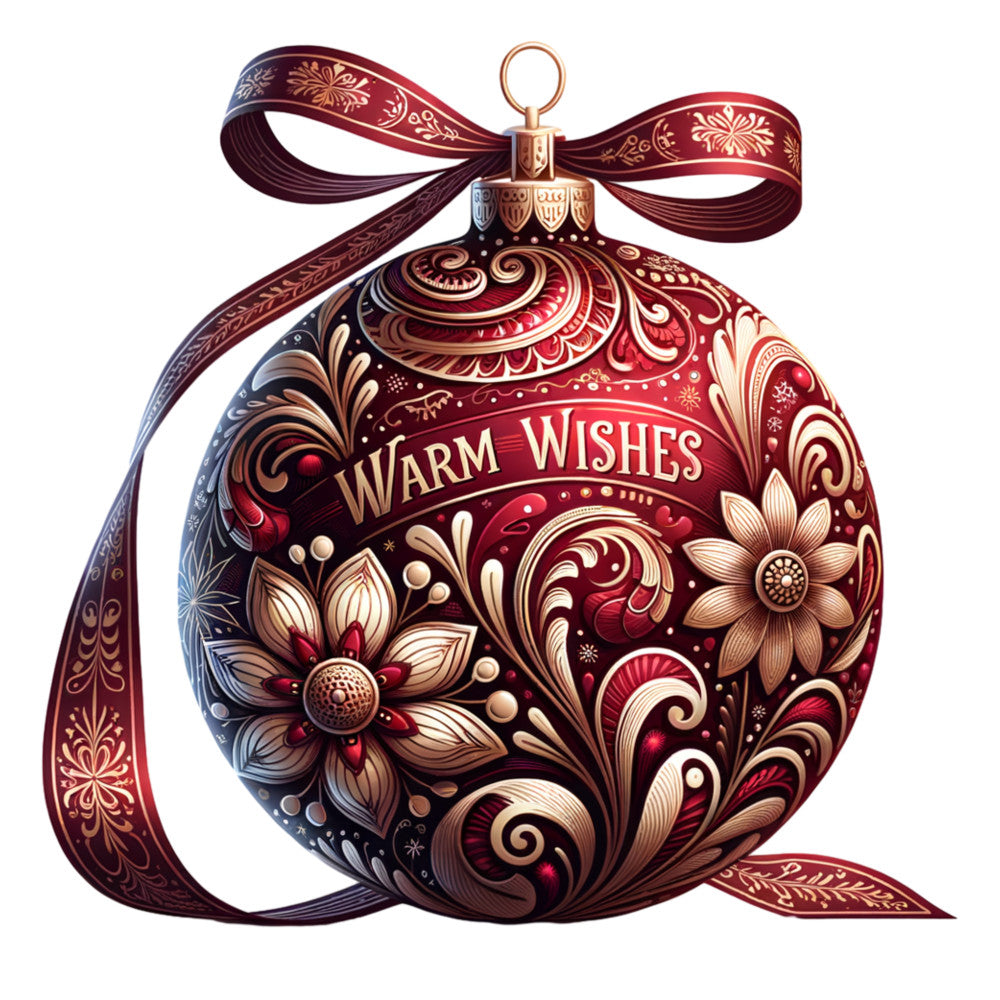 Elegant Christmas Ball Ornaments Fabric Panel 20 QuiltingFabricPanels