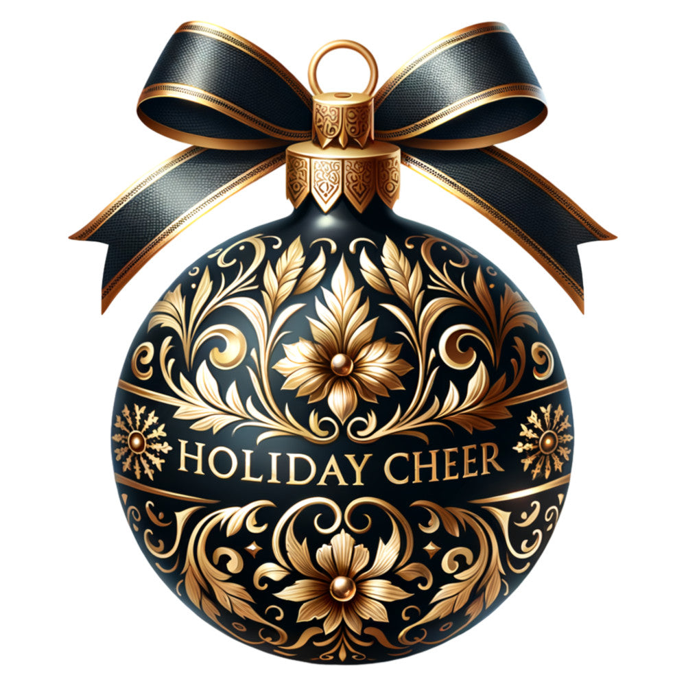 Elegant Christmas Ball Ornaments Fabric Panel 27