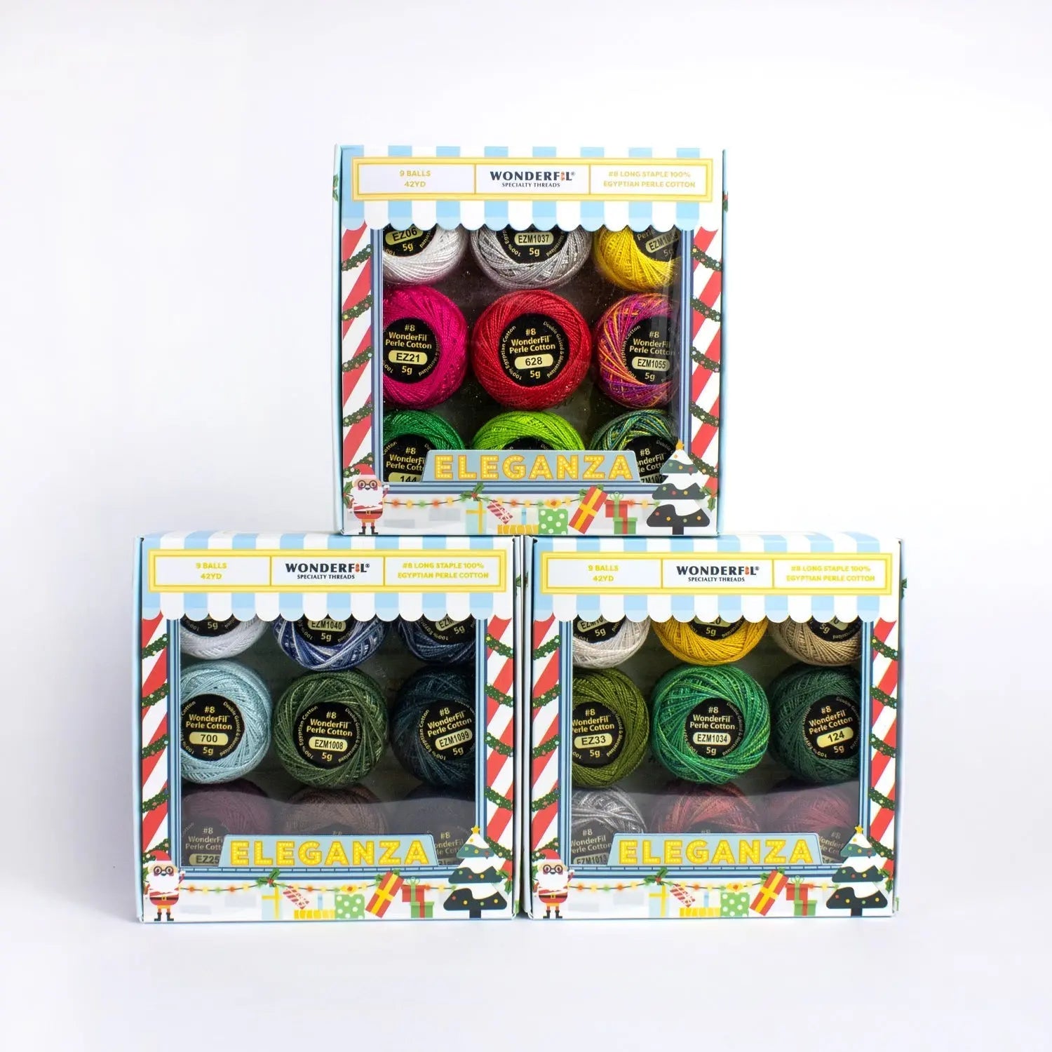 Eleganza™️ 8wt Perle Cotton Holiday Pack WonderFil USA