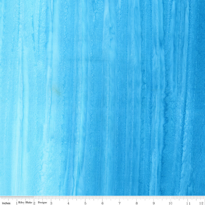 Riley Blake Elementals Batiks color fade ombre cerulean veil hand-dyed batik by the yard