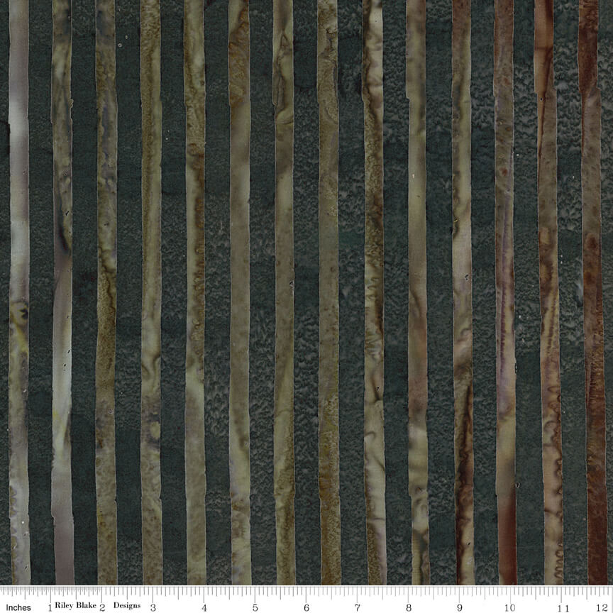 Elementals Batiks - Get in Line - Pine Haven 44"/45" Fabric Per Yard
