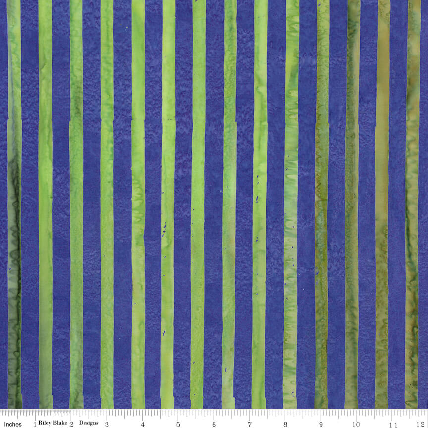 Elementals Batiks - Get in Line - Vineyard 44"/45" Fabric Per Yard