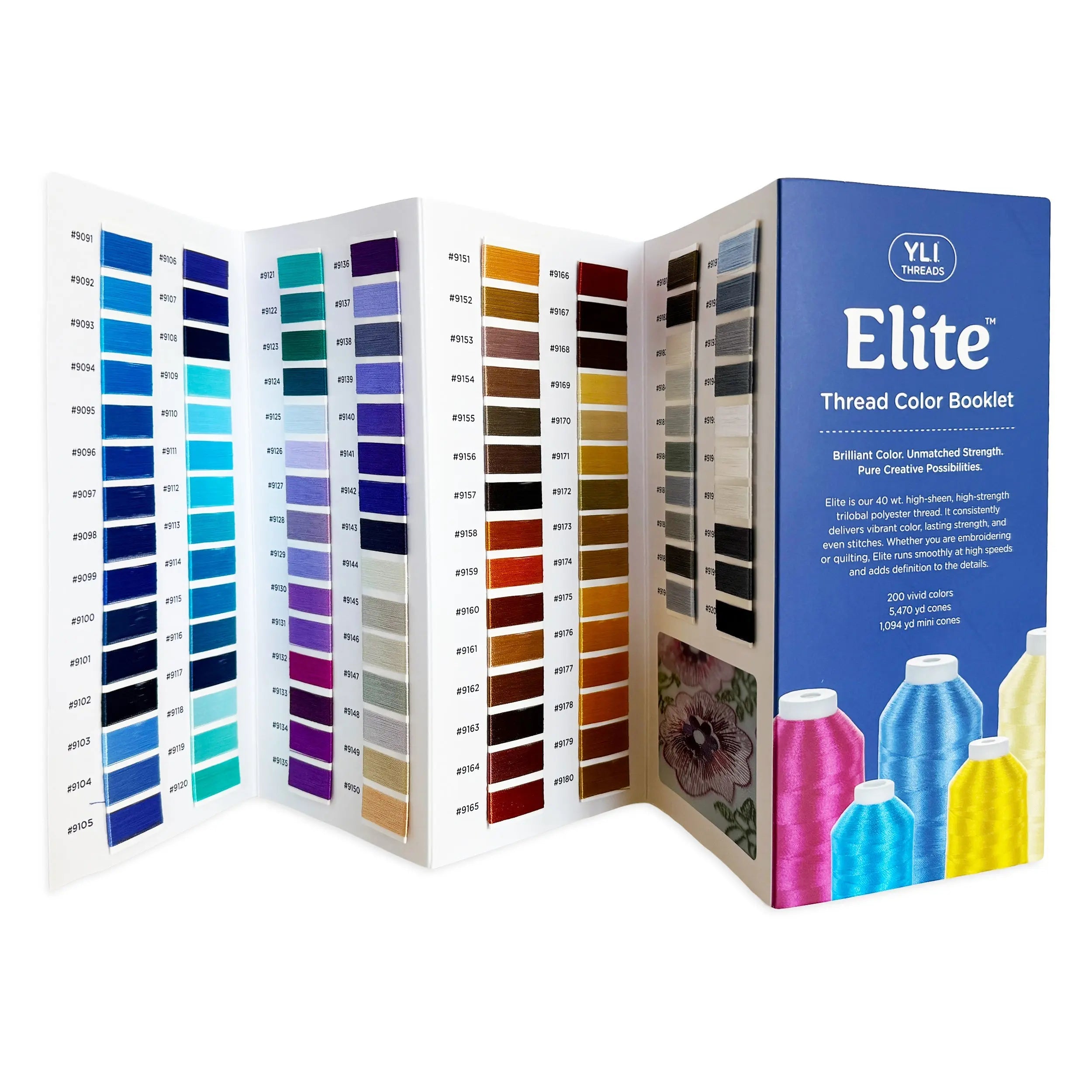Thread Sample Booklet Elite Thread Color Booklet - Linda's Electric Quilters