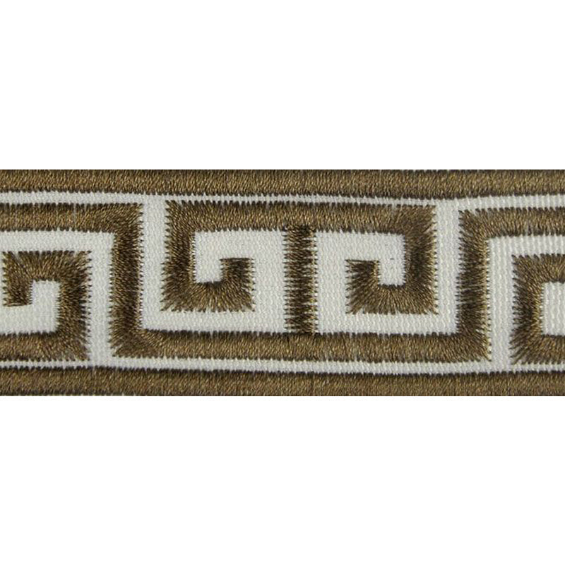 Embossed Decorative Trim Tape - 1 1/4" Width (25 Yard Roll) - BR-7334-16 Sable/Beige