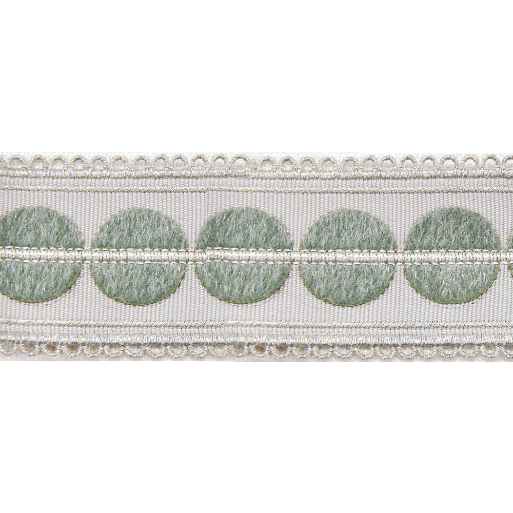 Embroidered Decorative Woven Trim Tape - 2 1/4" Width (25 Yard Roll) - BR-7561 Green