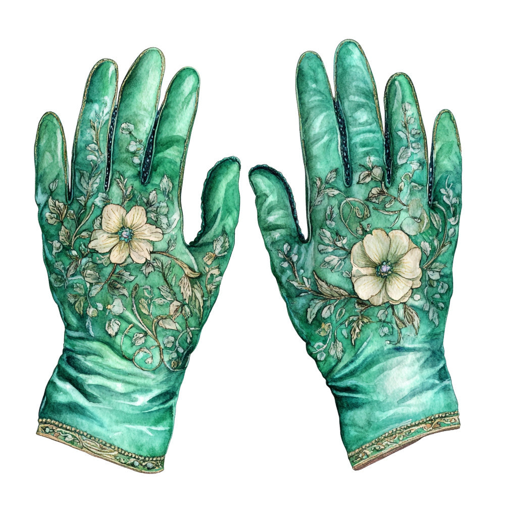 Emerald Victorian Lady Fabric Panel 45