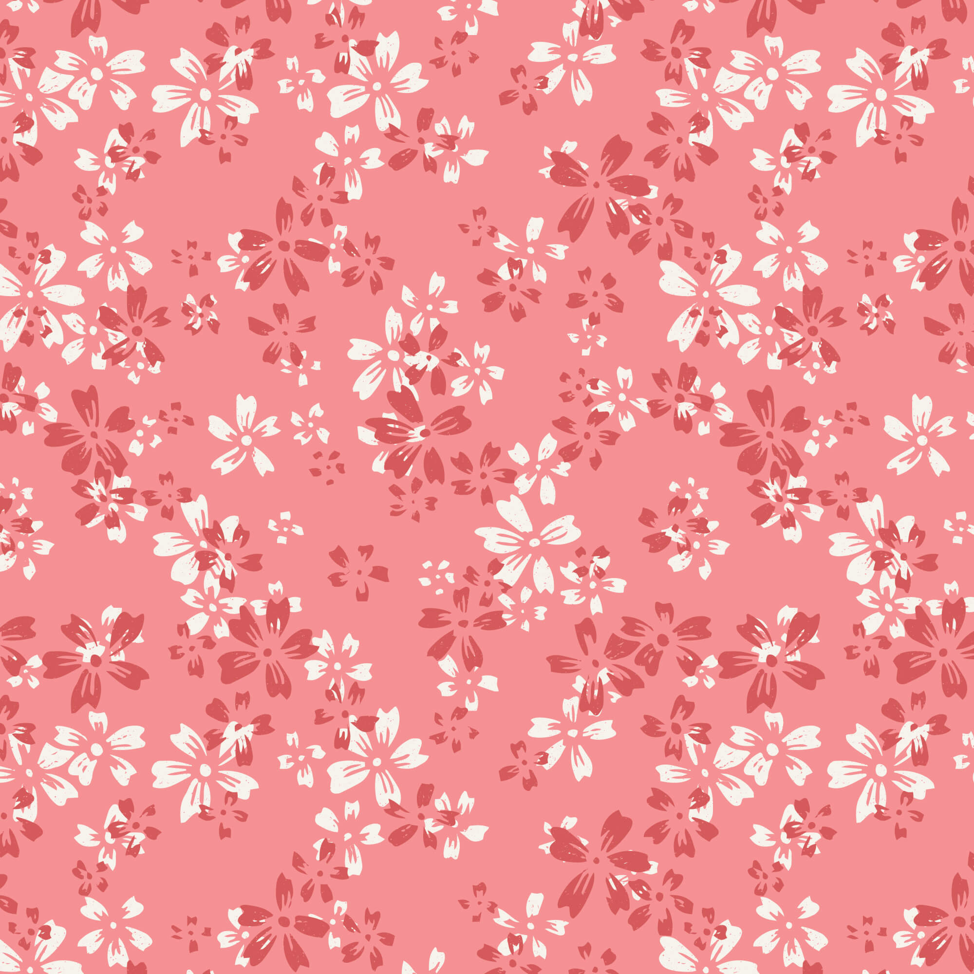 Cloud9 Eventide wildflower pink organic quilting cotton by the yard