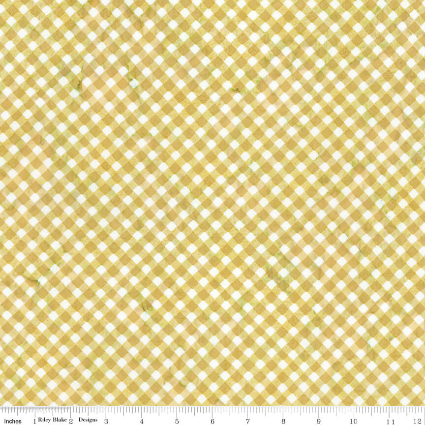 Expressions Batiks Watercolor Daisies Butterscotch batik quilting fabric by Riley Blake Designs, daisy print on golden cotton batik, sold by the yard