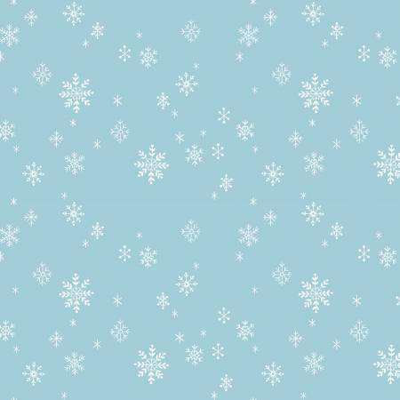 Riley Blake Northern Lights let it snow sky flannel