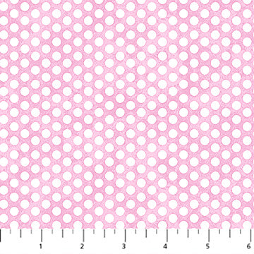 Peas in a Pod Dots Pink 43"/44" Flannel Fabric Per Yard