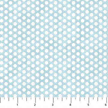 Peas in a Pod Dots Blue 43"/44" Flannel Fabric Per Yard