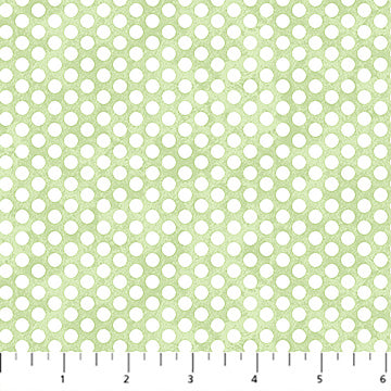 Peas in a Pod Dots Green 43"/44" Flannel Fabric Per Yard