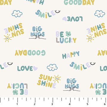 FIGO Lucky Day Lucky cotton flannel in Cream