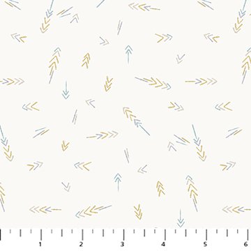 FIGO Lucky Day Arrows quilting cotton in Cream
