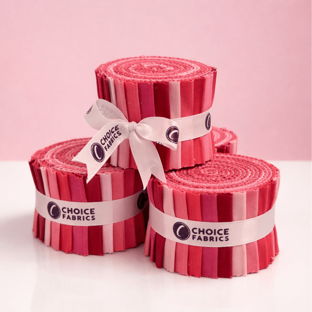 Pink, Red - Supreme Solids - 2.5" Roll - Love Pop (20 cuts)