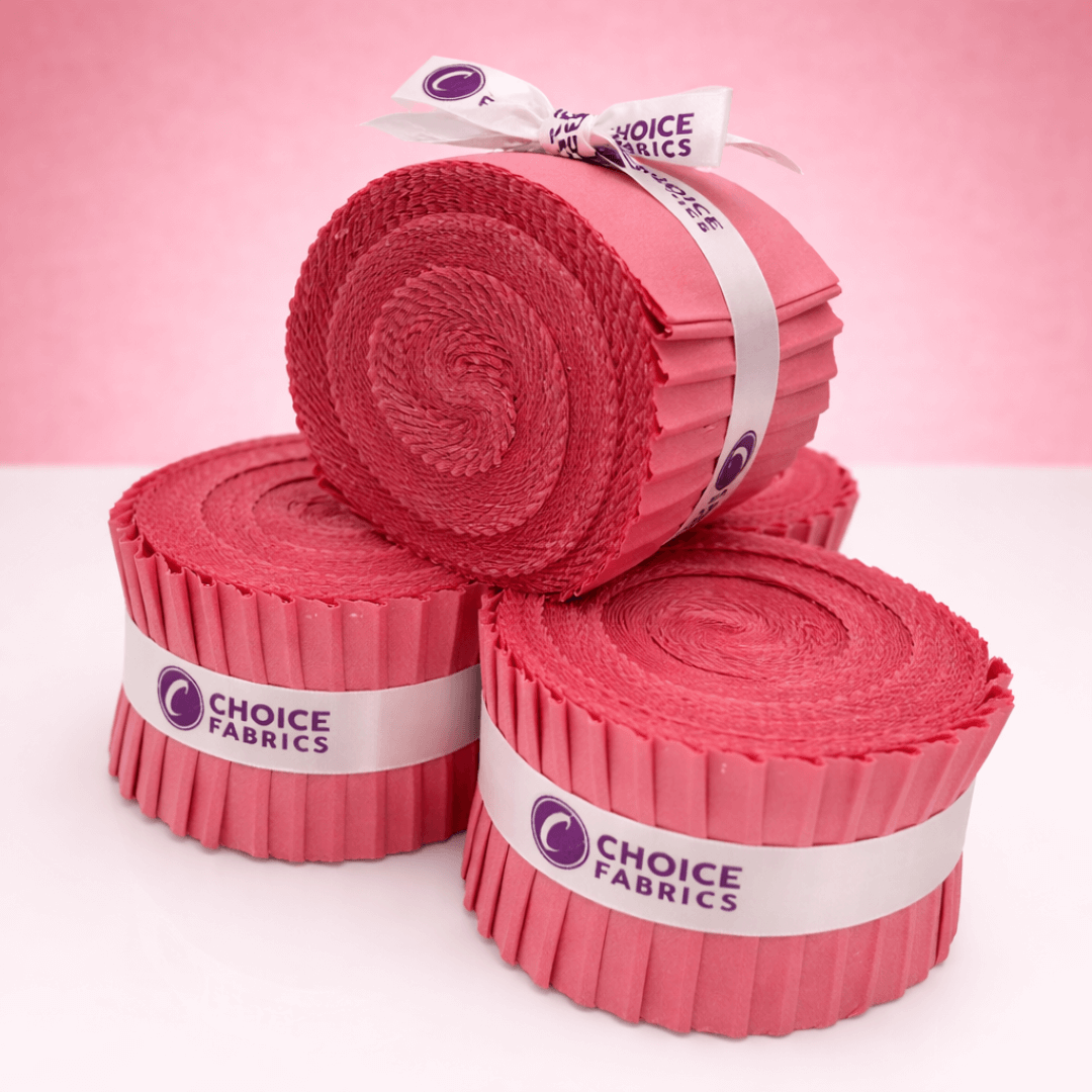 Pink Supreme Solids - 2.5" Roll - Flamingo Pink (20 cuts)