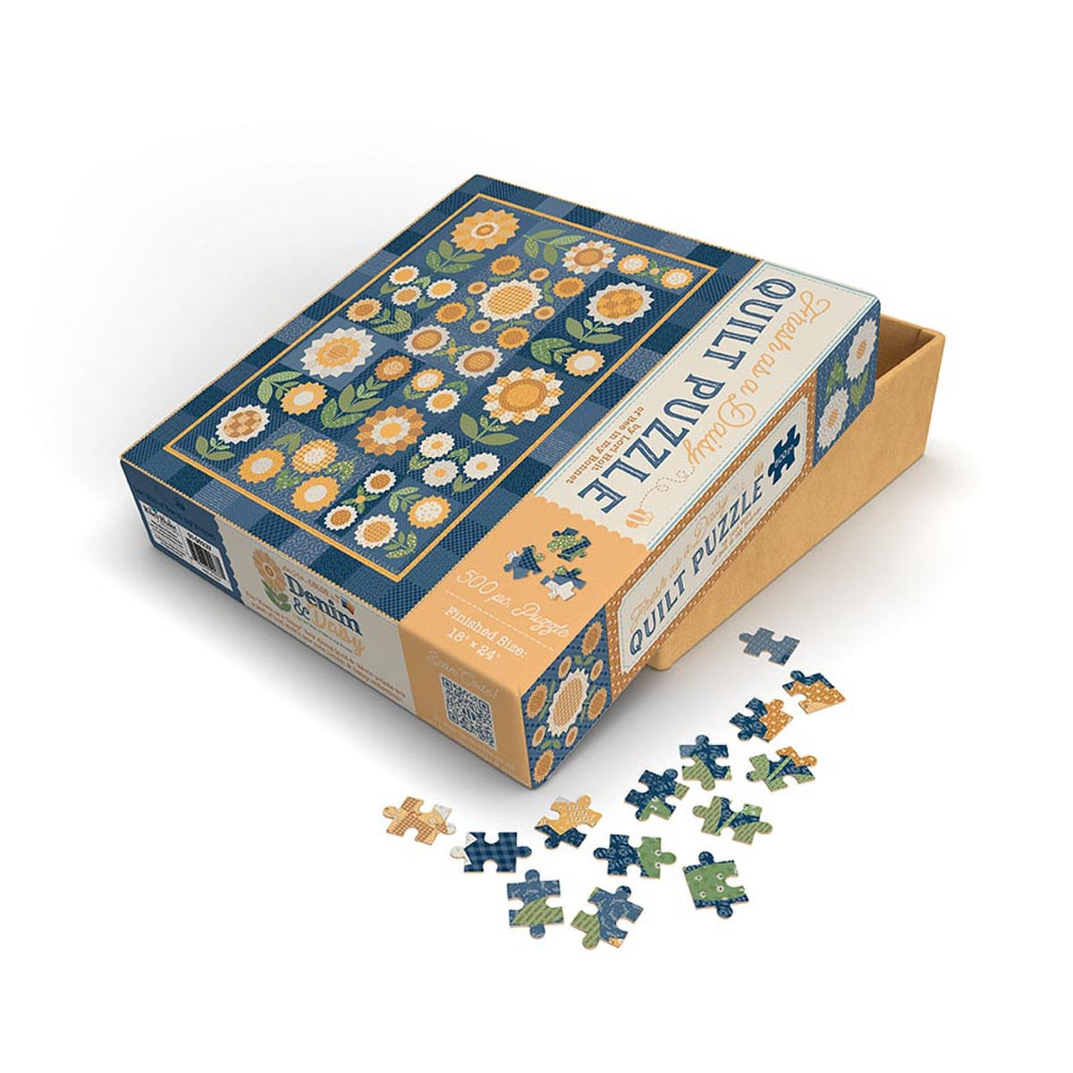Lori Holt Denim & Daisy Fresh as a Daisy Quilt Puzzle