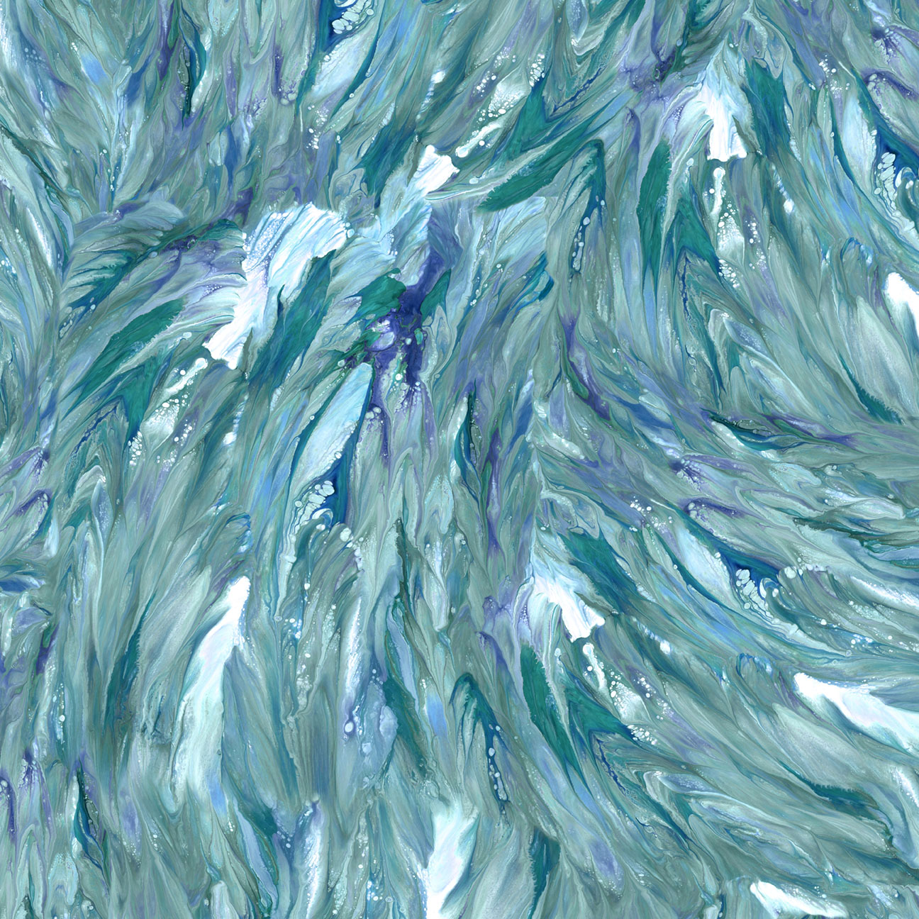 Teal Fluidity Wide III Fluidity in Motion Fabric Per Yard