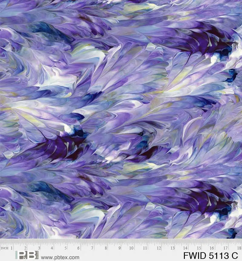 Purple Fluidity Cotton Wideback Fabric per yard P&B Textiles