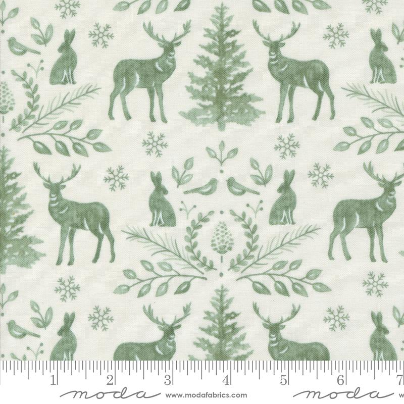 Woodland Winter Snowy White Cotton 44"/45" Fabric Per Yard