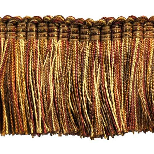 Fairville Collection 2" Brush Fringe (25 YD ROLL) in Dark Brick/Sable - BF-4020-88-16