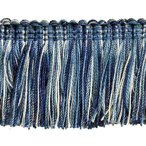 Fairville Collection 2" Brush Fringe (25 YD ROLL) in Light Blue/Navy - BF-4020-03-05