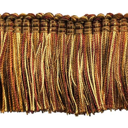 Fairville Collection 2" Brush Fringe (25 YD ROLL) in Rust/Brown - BF-4020-18-06