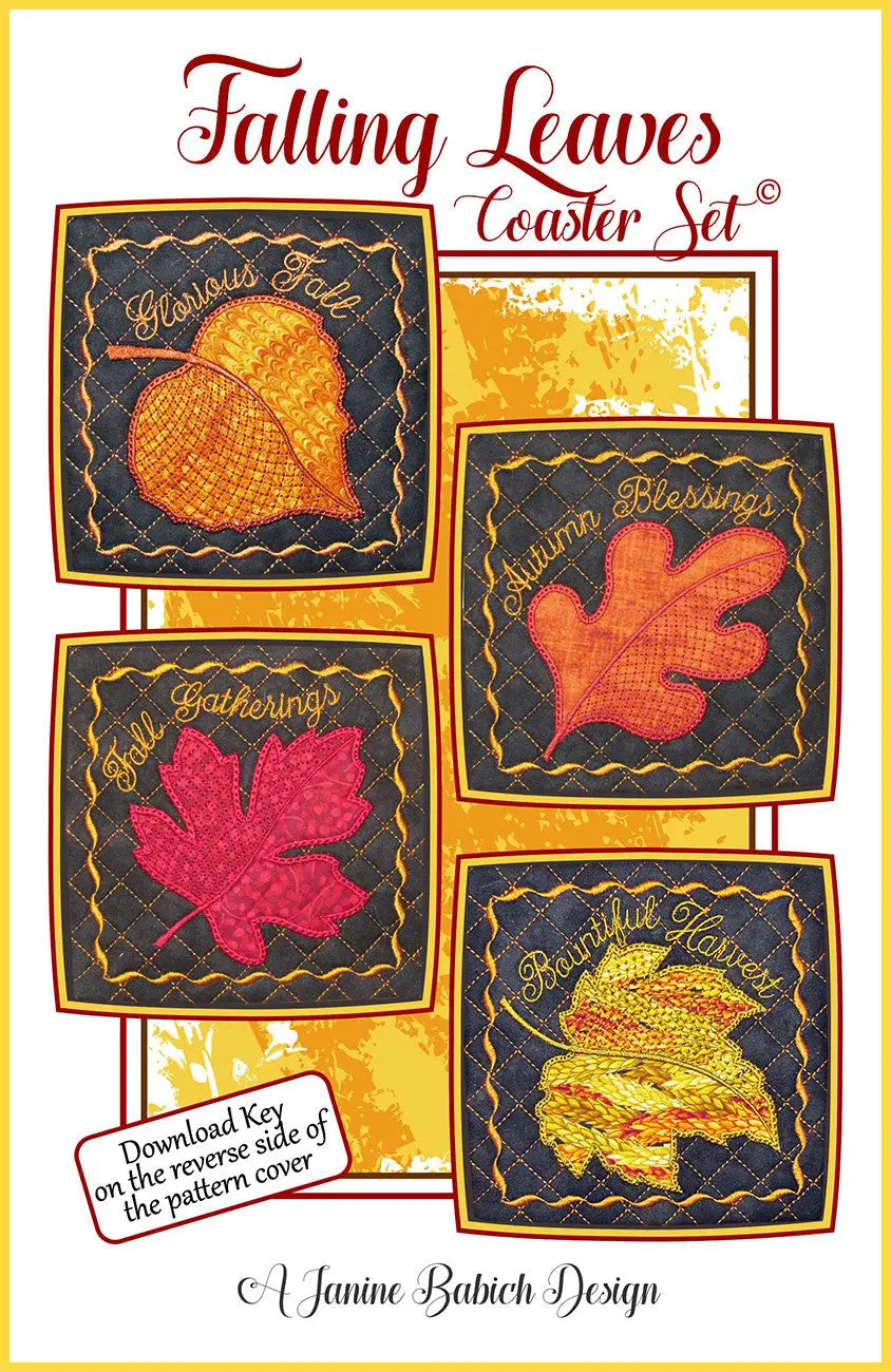 Falling Leaves Coaster Set - Linda's Electric Quilters