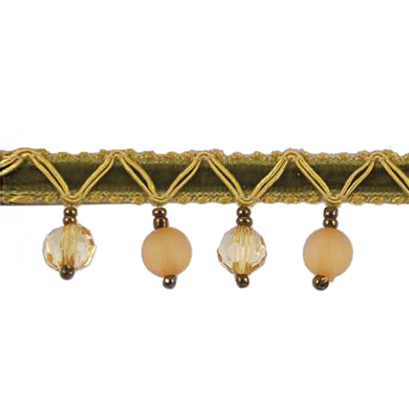 Fantasia Collection - 1" width BEADED FRINGE (15 Yard Roll) - BB-9900-10 Gold