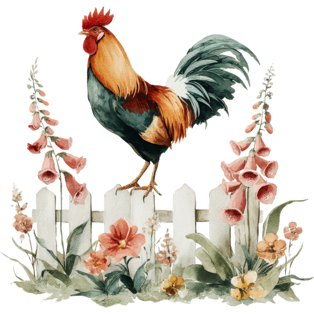 Farmhouse Chicken Decor Fabric Panel 34 QuiltingFabricPanels