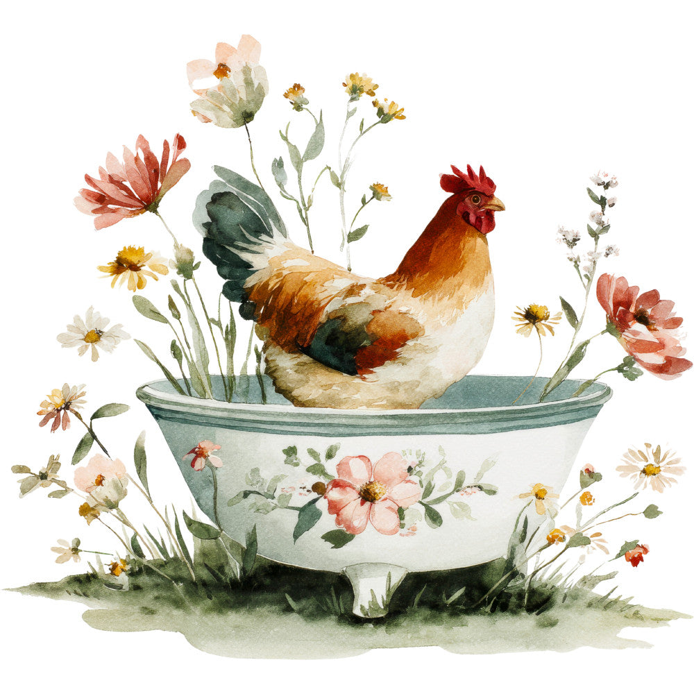 Farmhouse Chicken Decor Fabric Panel 37 QuiltingFabricPanels