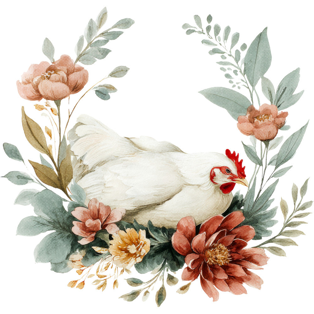 Farmhouse Chicken Decor Fabric Panel 43 QuiltingFabricPanels